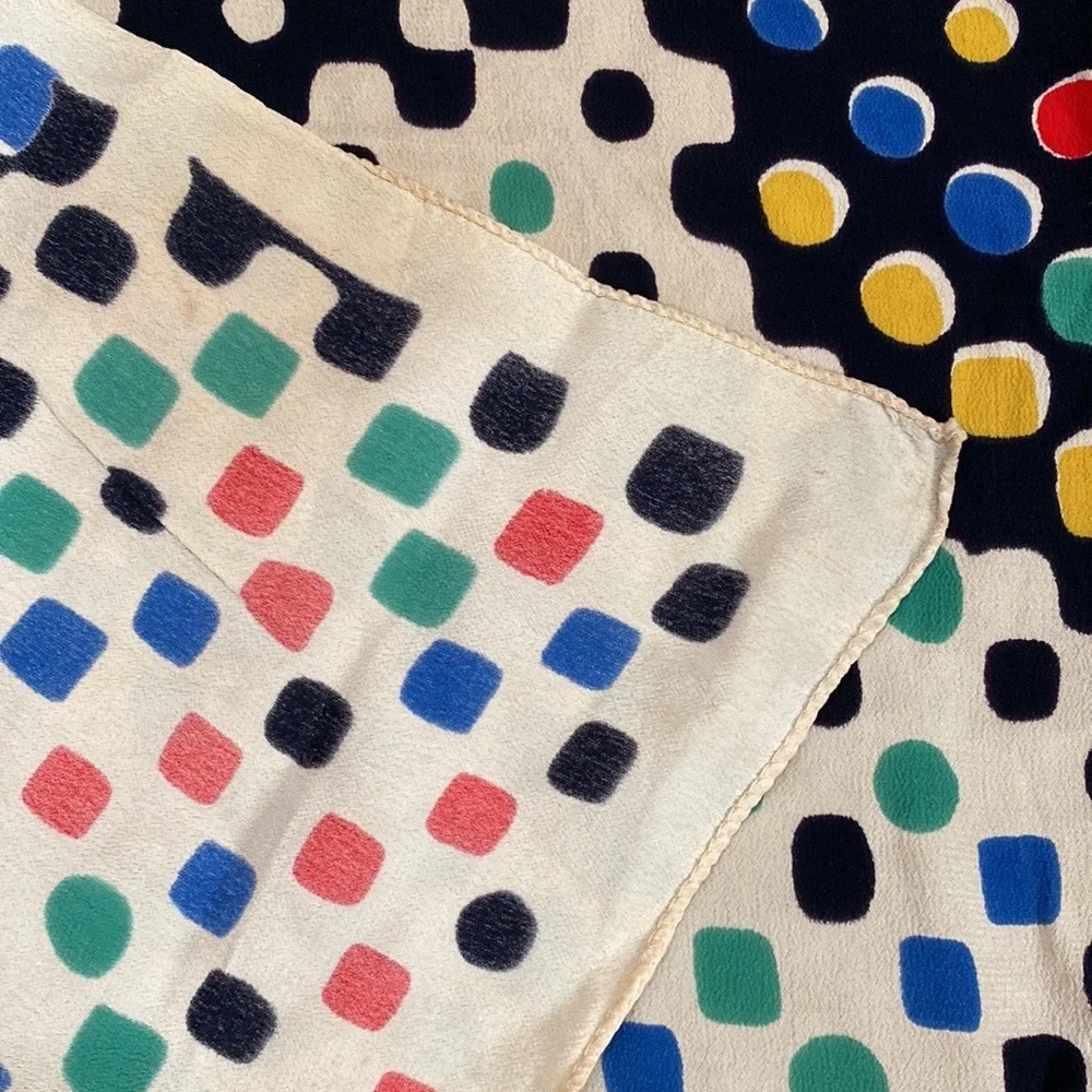 Unique MCM Optical Illusion Eye Print Rayon Crepe Scarf